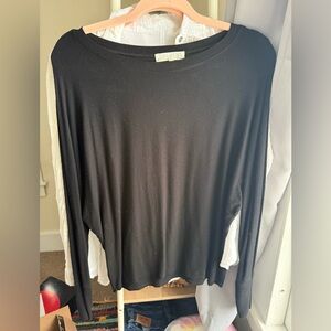 Joah Brown Classic Black Long Sleeve Top